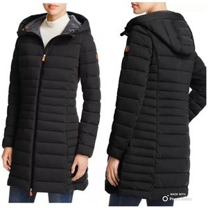 Save the Duck Long Women’s Black Coat